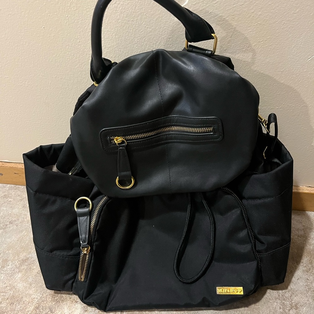 Skip Hop Black Baby Diaper Backpack Bag